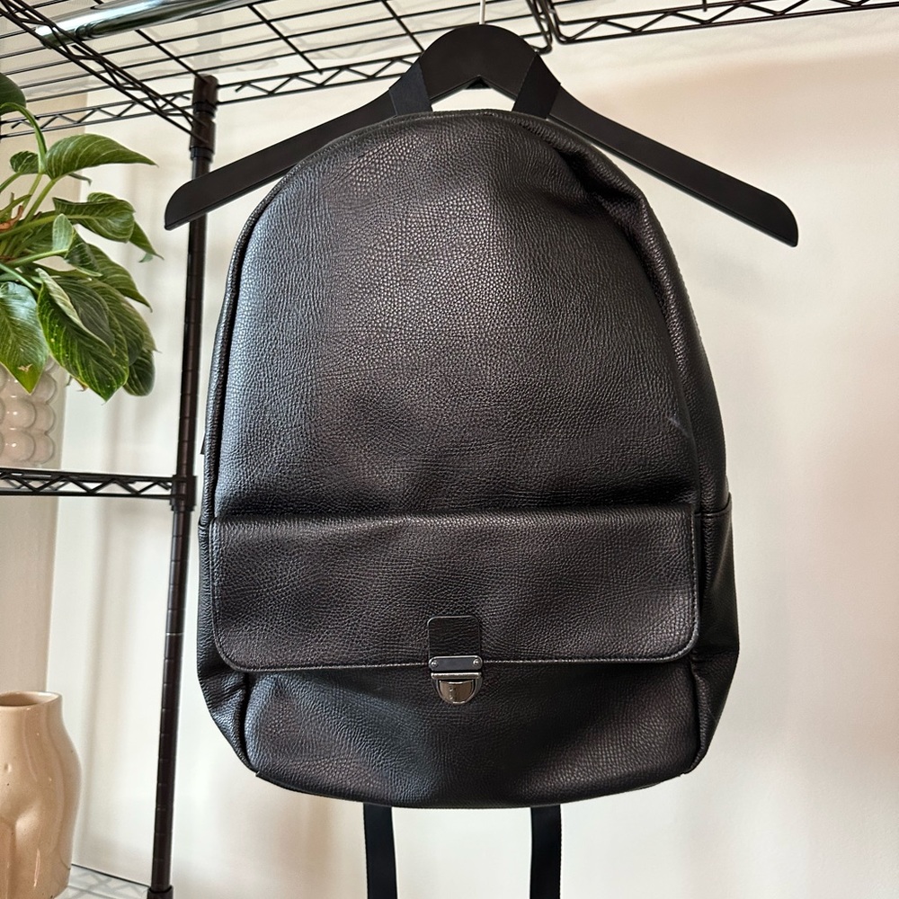 Faux Leather Backpack